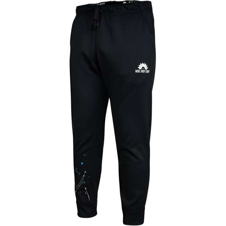 Nike Nike Solid Color Fleece Lined Training Knitted Sweatpants Men's Black