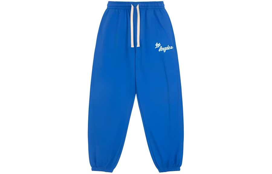 Mitchell Ness Mitchell Ness Knitted Sweatpants Unisex Blue Moderate Cuffed Pants