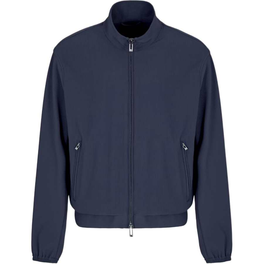 EMPORIO ARMANI Canneté Effect Stretch Full Zip Blouson