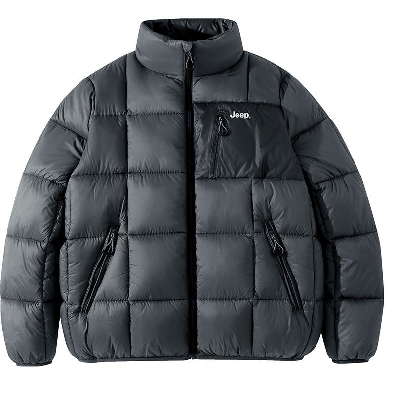 Jeep Puffer Jackets Unisex Stand Collar Moderate Padded Puffer Jacket