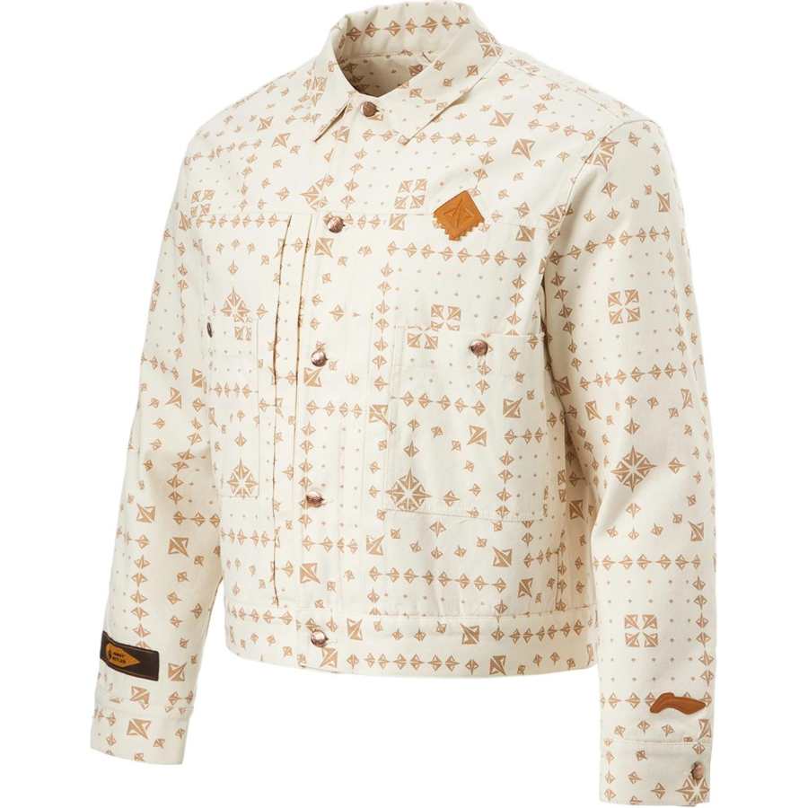 Li-Ning Li Ning Basketball Collection Jackets & Coats Men's Rock White Gray Print
