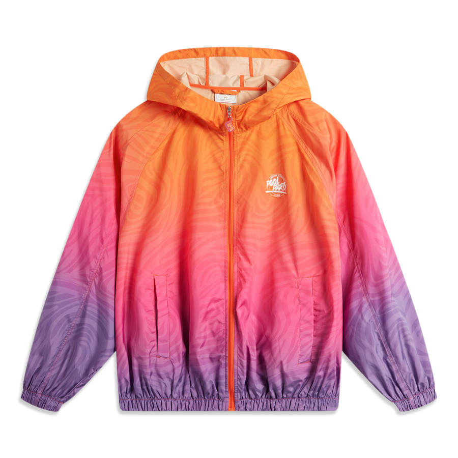 Li-Ning Li Ning Sports Life Collection Trench Coat Men's Vibrant Orange All Over Print