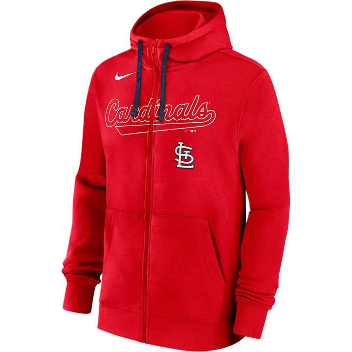 Nike Nike St. Louis Cardinals Knockout Script Men's Nike Mlb Full Zip Hoodie