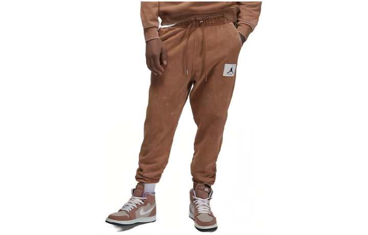 Nike Nike Knitted Sweatpants Men's Brown Moderate Cuffed Pants