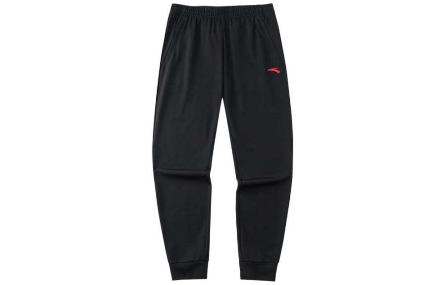 ANTA Casual Pants Men's Black Moderate Cuffed Pants