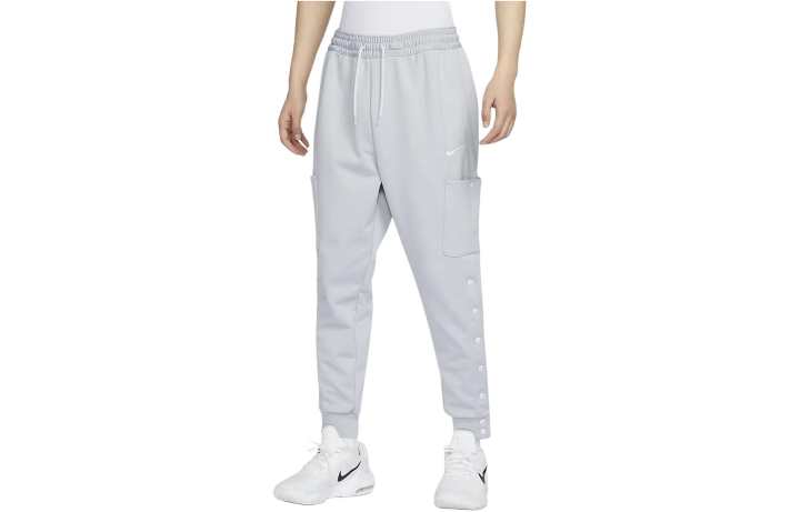 Nike Nike Therma FIT Solid Color Fleece Lined Casual Elastic Cuff Knitted Sweatpants Men's Wolf Gray