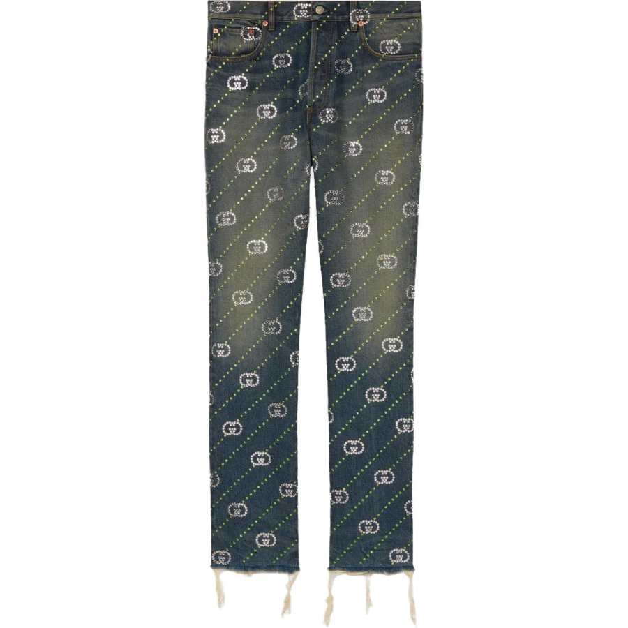 GUCCI GUCCI Interlocking G Frayed Edge Jeans
