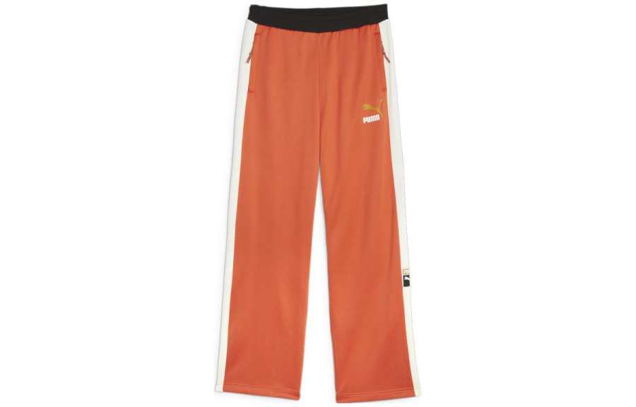 PUMA ESS FORWARD HISTORY Track Pant PT Knitted Sweatpants Men's Orange