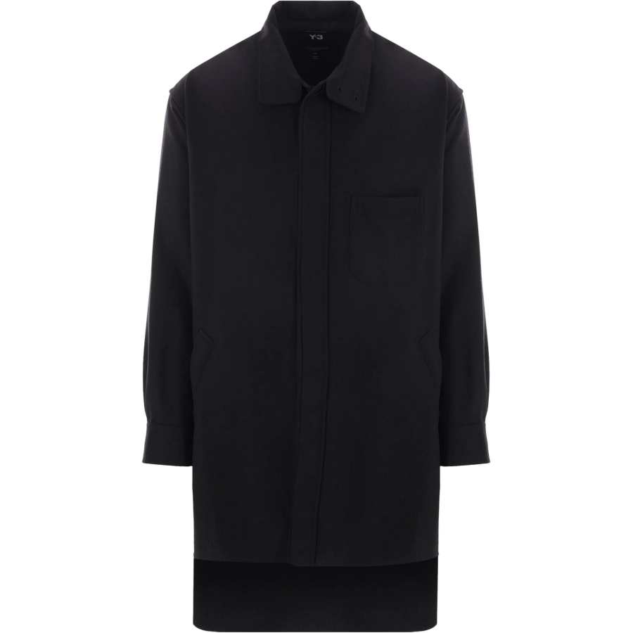 Y-3 Y 3 Mid Length Flannel Overshirt