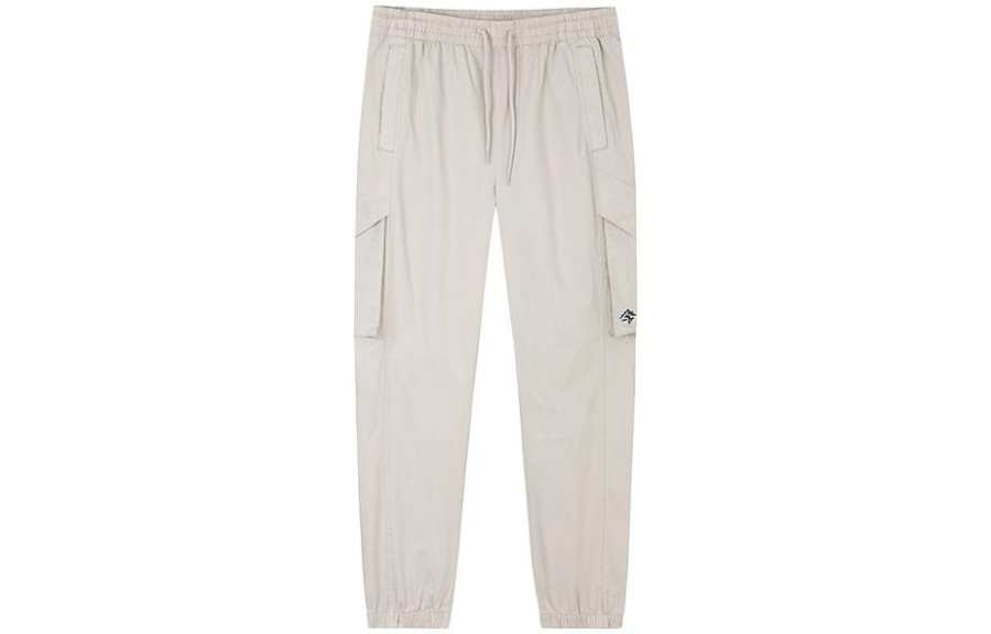 ANTA Basketball Collection Knitted Sweatpants Men's Cool Gray Moderate Cuffed Pants
