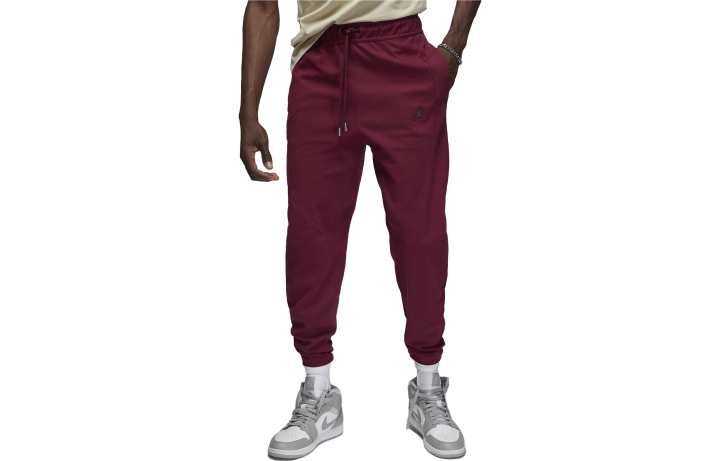 Jordan Jordan Knitted Sweatpants Men's Burgundy Moderate Cuffed Pants