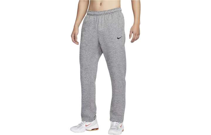 Nike Nike Therma FIT Solid Color Fleece Lined Casual Elastic Cuff Knitted Sweatpants Men's Toned Dark Gray
