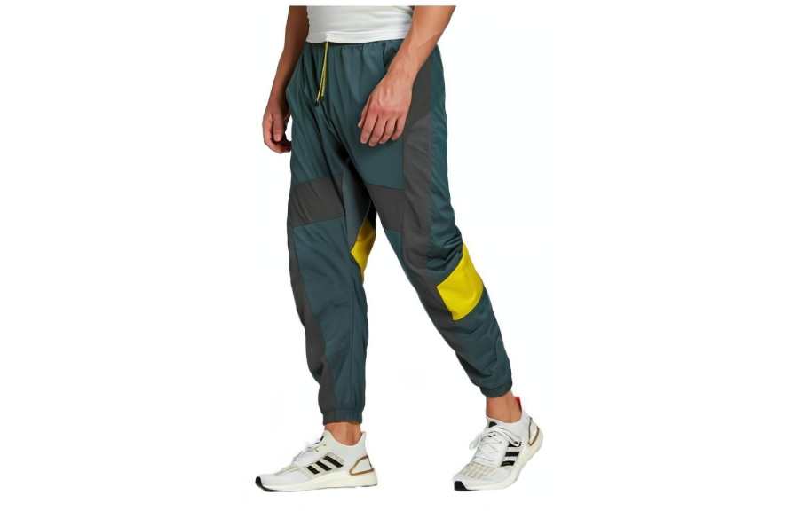 Adidas Adidas Knitted Sweatpants Men's Blue Gray Moderate Cuffed Pants