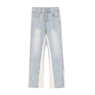 MT99 Jeans Unisex Light Blue Moderate Straight Fit Pants