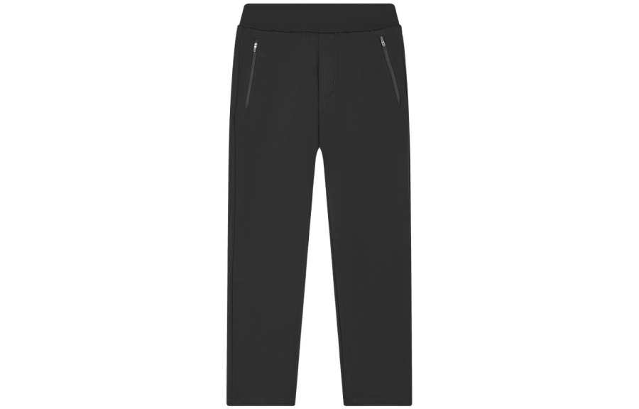 FILA Knitted Sweatpants Men's Jet Black Moderate Straight Fit Pants