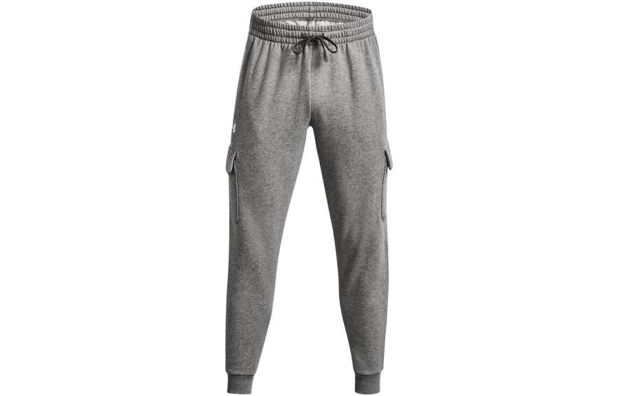 Under Armour Rival Fleece Knitted Sweatpants Men's Gray Thickened Cuffed Pants
