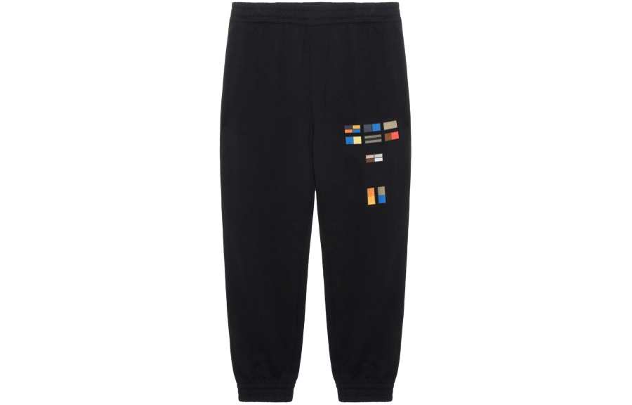 Burberry Badge Appliqué Cotton Jogging Pants