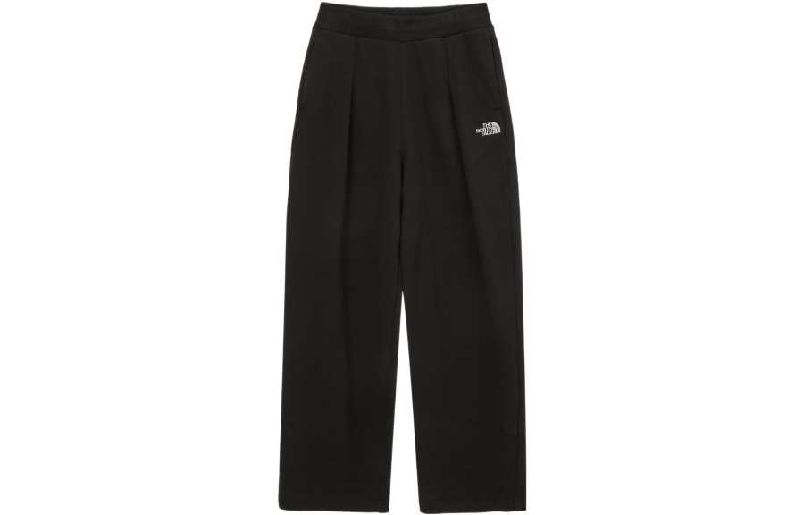 THE NORTH FACE Knitted Sweatpants Men's Black Moderate Straight Fit Pants