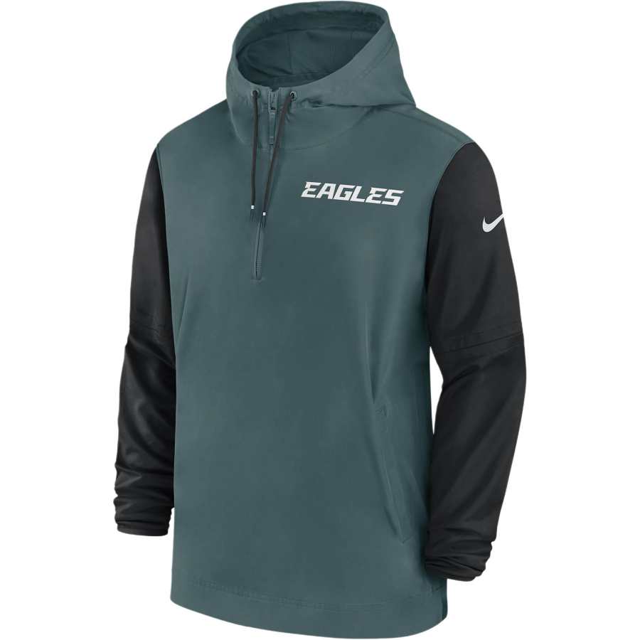 Nike Nike Philadelphia Eagles Sideline Pre Game Player Men's Nike Nfl 1/2 Zip Hooded Jacket
