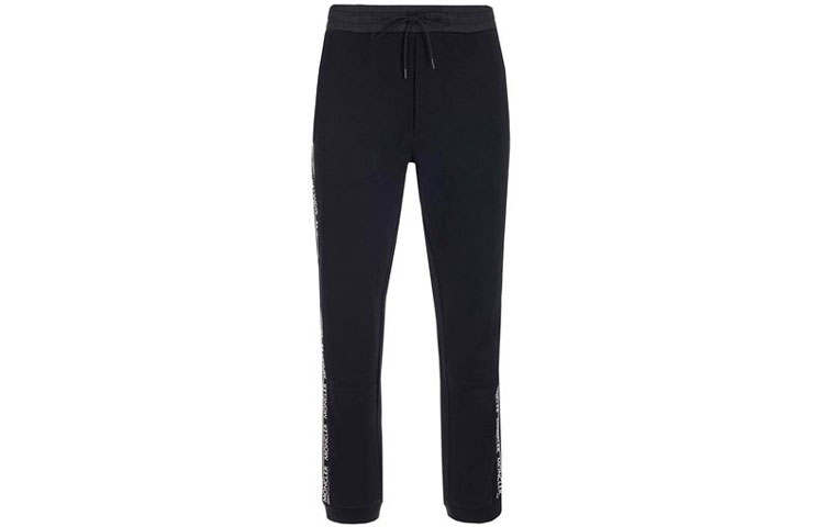 Moncler Casual Pants Men's Black Moderate Straight Fit Pants