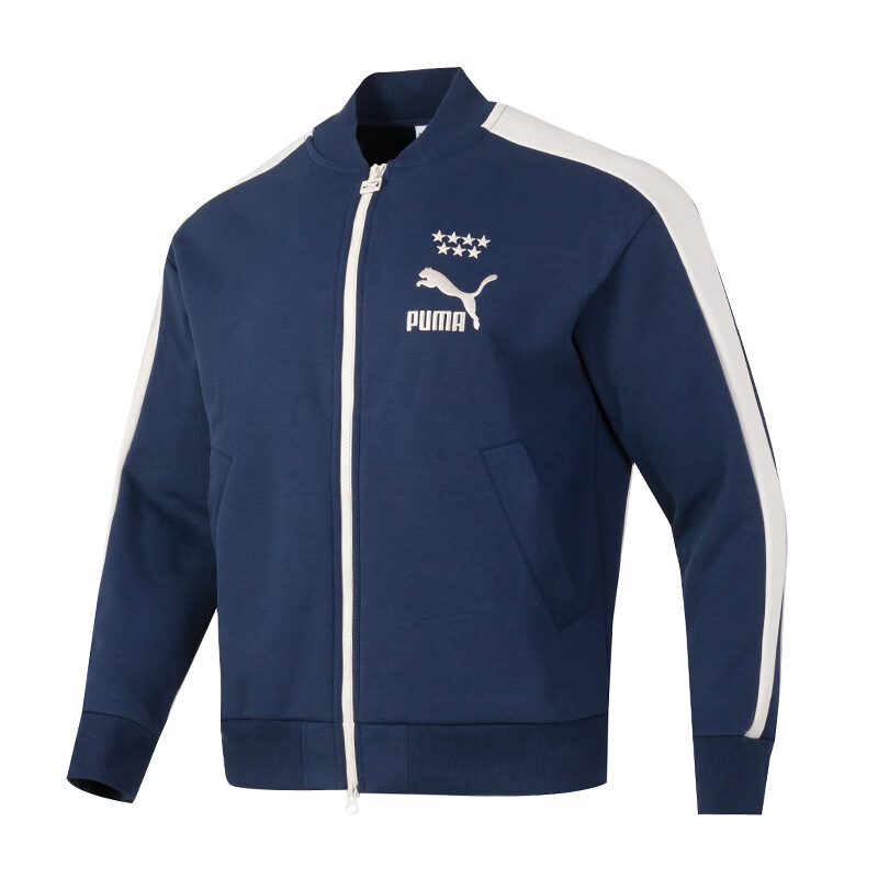 PUMA T7 Jackets Men's Blue Stand Collar Moderate Other