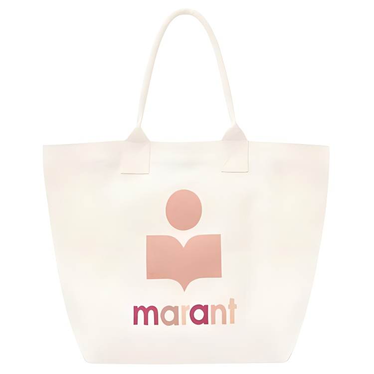 ISABEL MARANT Cotton Tote Bag, Shopping Bag, Shoulder Bag, Handbag Small Women's Beige