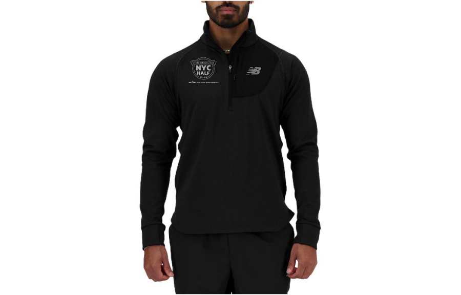 New Balance New Balance United Airlines Nyc Half Nb Heat Grid Half Zip Jackets & Coats Men's Black