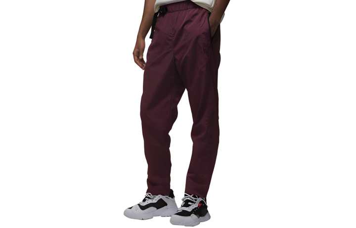 Jordan Jordan Knitted Sweatpants Men's Burgundy Moderate Straight Fit Pants