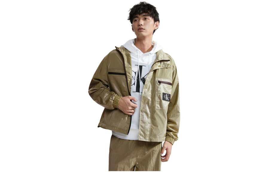 CALVIN KLEIN Jackets & Coats Men's Grass Gray Green