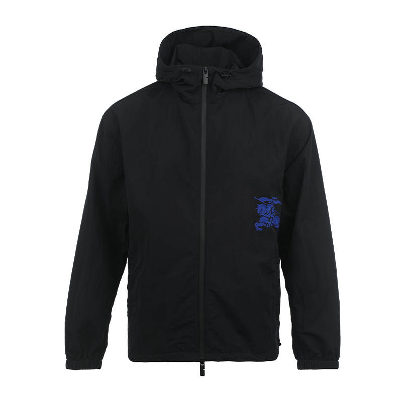 Burberry Equestrian Knight Motif Zipped Hooded Jacket