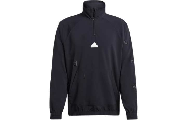 Adidas Adidas Embroidery Woven 1/2 Zip Top Jackets & Coats Men's Black