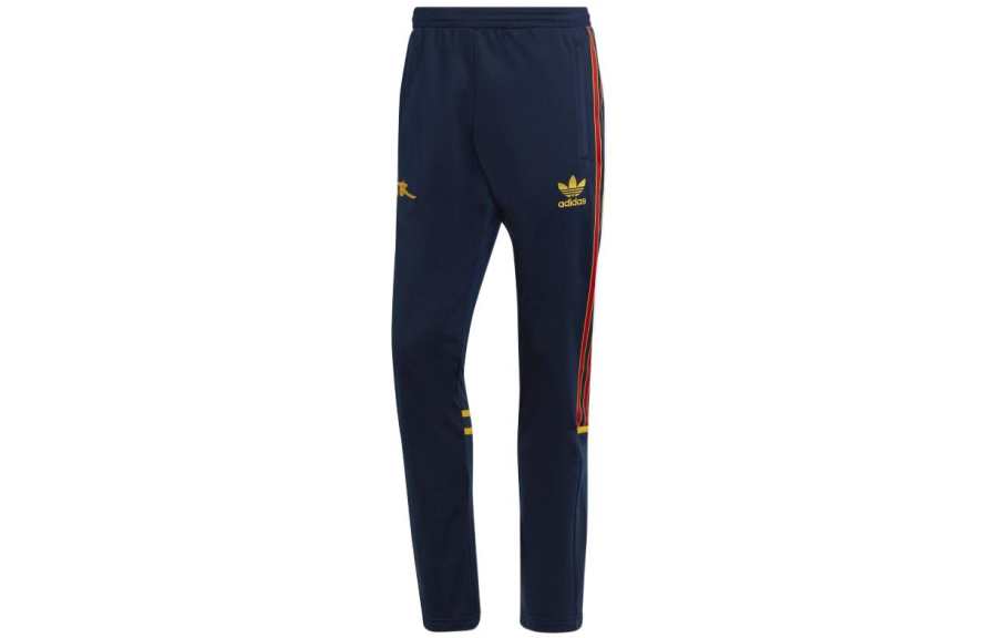 Adidas Originals Casual Pants Men's Blue Moderate Straight Fit Pants