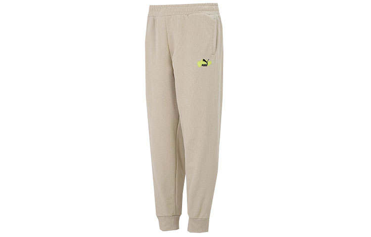 PUMA Knitted Sweatpants Men's Khaki Moderate Sweatpants