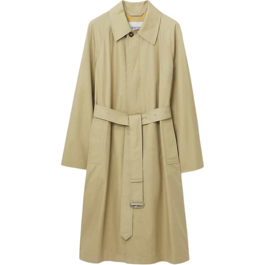 Burberry Trench Coats Men's Camel Lapel Moderate