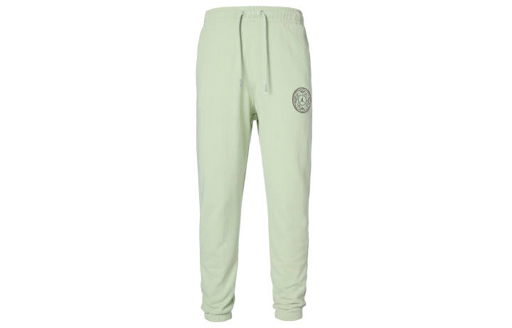 Jordan Jordan Fleece Lined Loose Fit Mid Rise Drawstring Elastic Cuff Knitted Sweatpants Men's Green