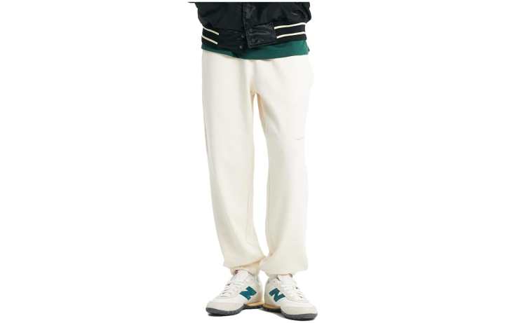 New Balance New Balance Knitted Sweatpants Men's White Moderate Cuffed Pants