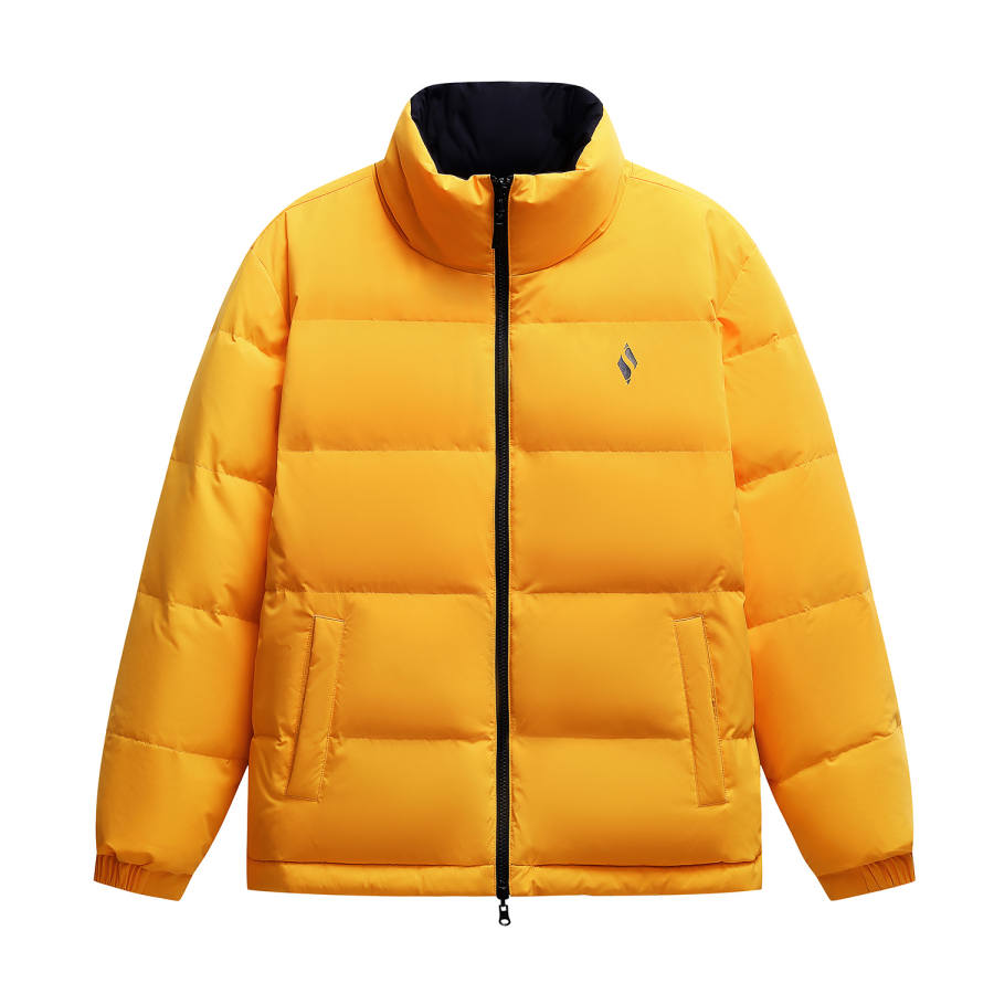 Skechers Elegant Diamond Collection Down Jacket Coat Unisex Cadmium Yellow