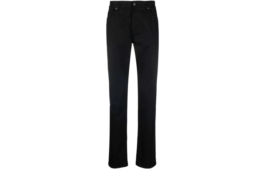 MOSCHINO Casual Pants Men's Black Moderate Straight Fit Pants