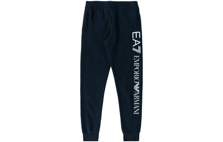 EMPORIO ARMANI EA7 Knitted Sweatpants Men's Dark Blue