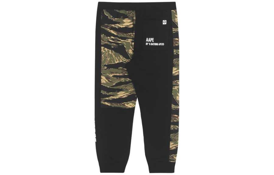 Aape Knitted Sweatpants Men's BKX/Black Thickened Cuffed Pants