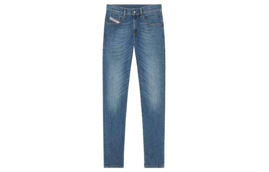 DIESEL 2019 D Strukt Logo Embroidered Slim Jeans