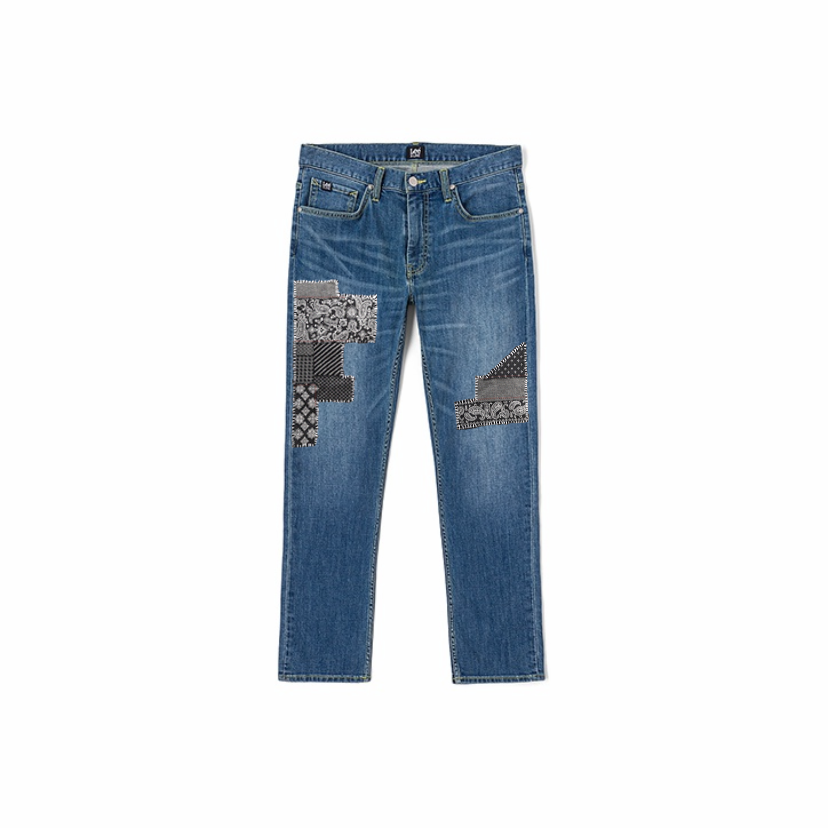 Lee Lee Jeans Men's Light Blue Moderate Straight Fit Pants