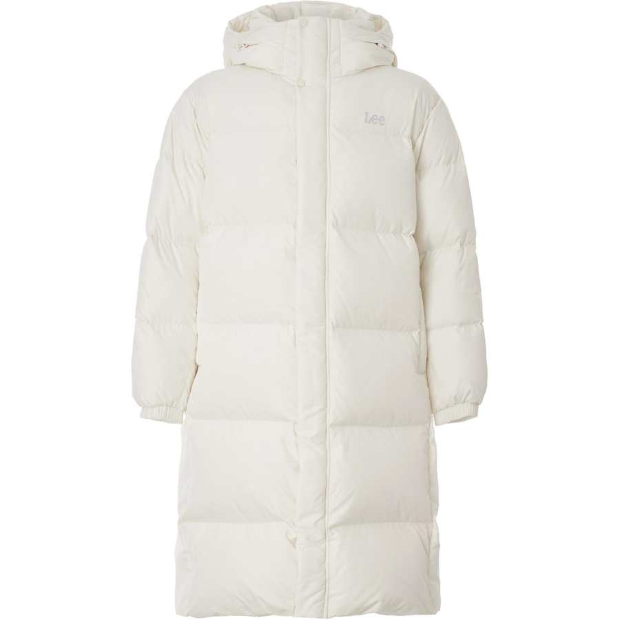 Lee Down Jackets Unisex Ivory Hooded Non Detachable Moderate