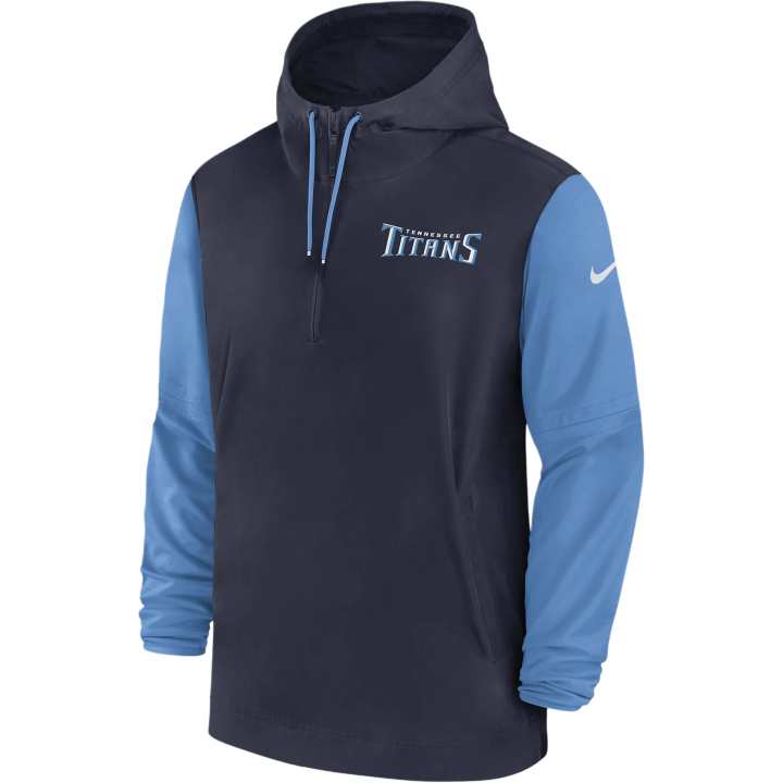 Nike Nike Tennessee Titans Sideline Pre-Game Player Men's Nike Nfl 1/2-Zip Hooded Jacket