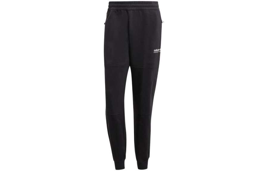 Adidas Originals Knitted Sweatpants Men's Black Moderate Cuffed Pants