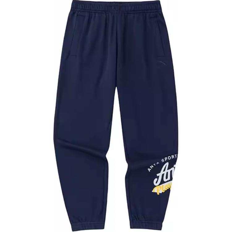 Anta Life Collection Knitted Sweatpants Men's Dark Navy Blue