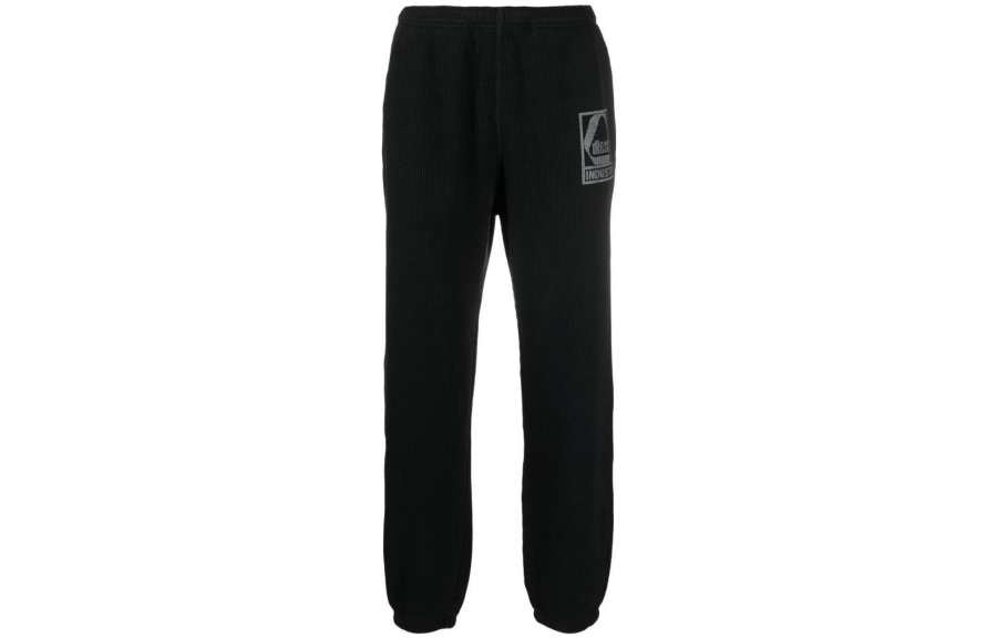DIESEL Knitted Sweatpants Men's Black Moderate Slim Fit Pants