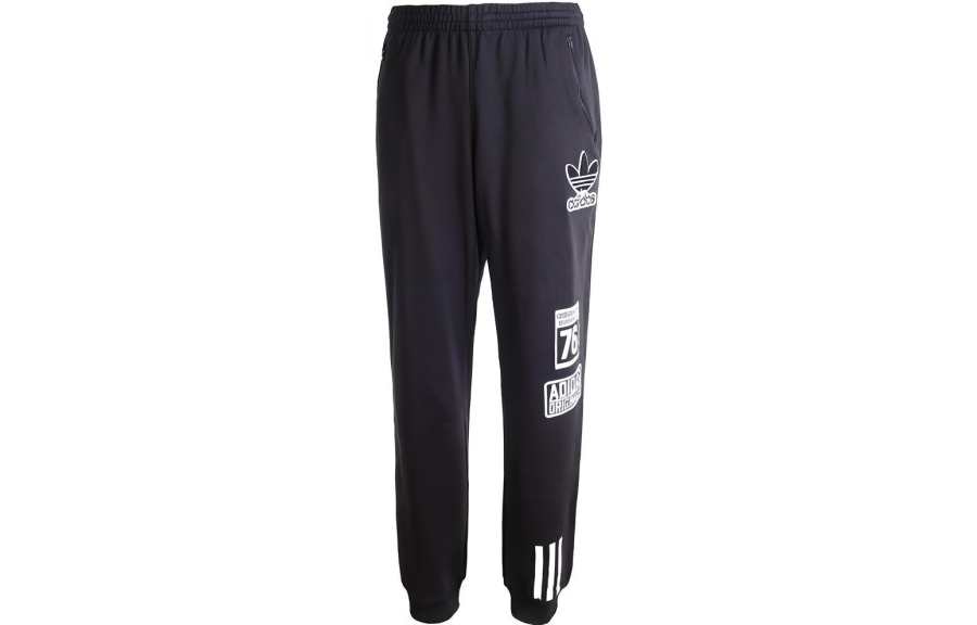 Adidas Originals Knitted Sweatpants Men's Black Moderate Skinny Pants