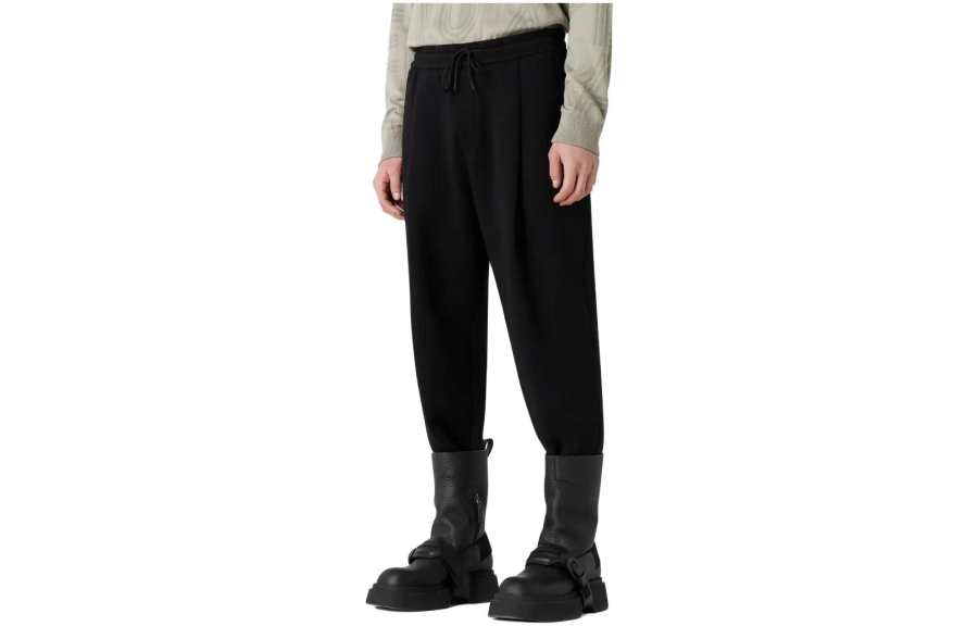 EMPORIO ARMANI Knitted Sweatpants Men's Moderate Cuffed Pants