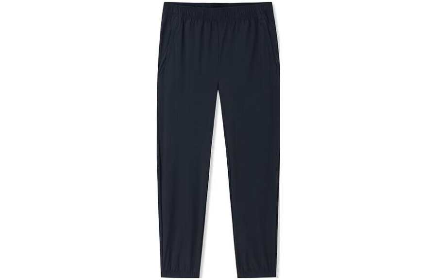 ANTA Variety Training Collection Knitted Sweatpants Men's Black Moderate Cuffed Pants